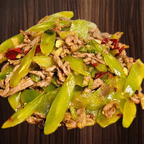 Best Stir-Fried Lettuce Head &Sliced Pork W/Pickled Peppers(Little Spicy)/泡椒莴笋炒肉丝(小辣) in Las Vegas, NV