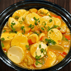 Best Steamed salted egg yolk sauce tofu w/piece of shrimp & crab stick & squid/一品豆腐 in Las Vegas, NV